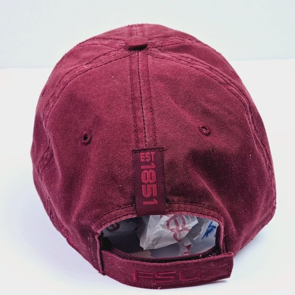 The Game Florida State Seminoles FSU Adjustable Hat Garnet/Garnet Logo OSFM - Picture 4 of 7